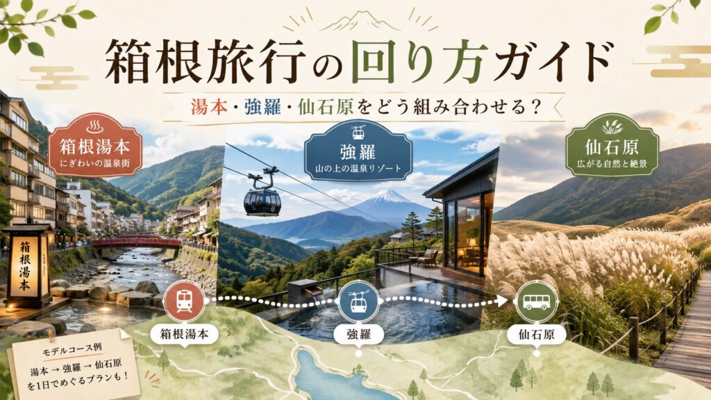 箱根旅行の回り方ガイド｜湯本・強羅・仙石原をどう組み合わせる？