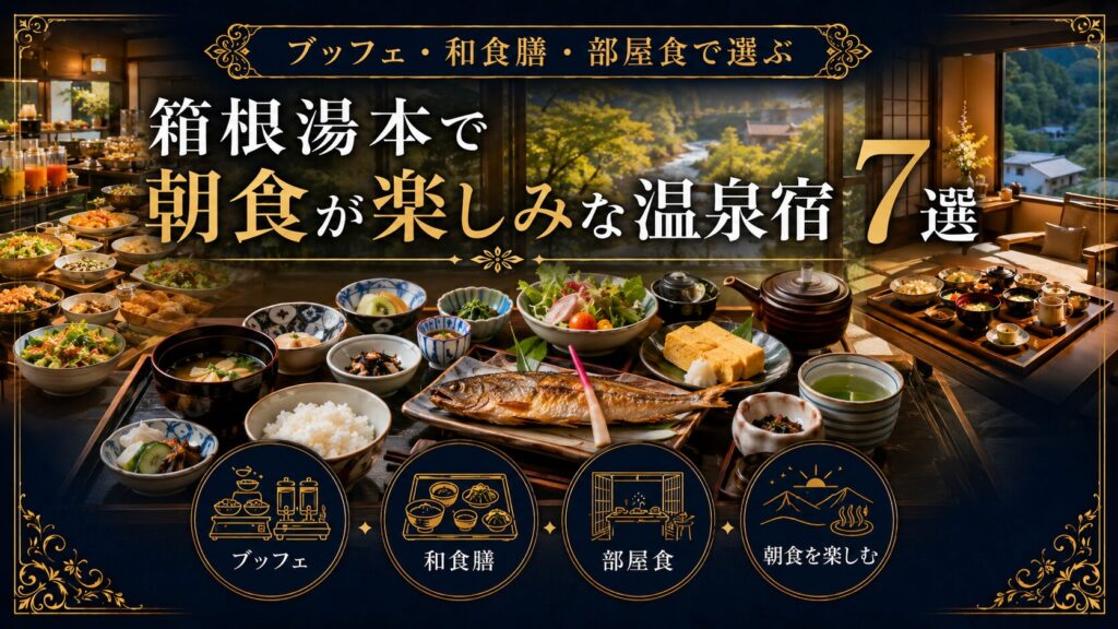箱根湯本で朝食が楽しみな温泉宿7選｜ブッフェ・和食膳・部屋食で選ぶ