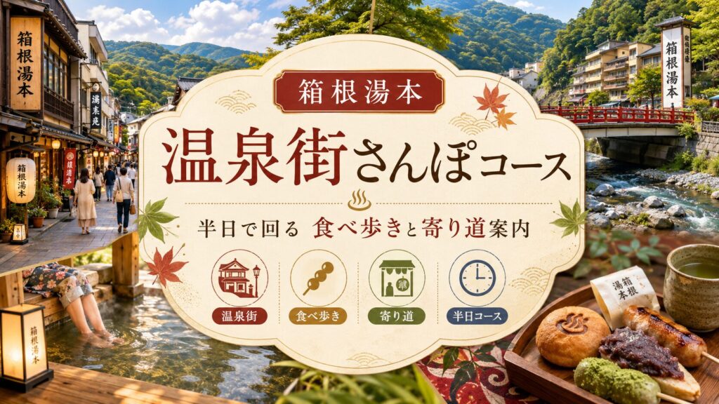 箱根湯本温泉街さんぽ半日コース｜駅前商店街から宿まで歩く
