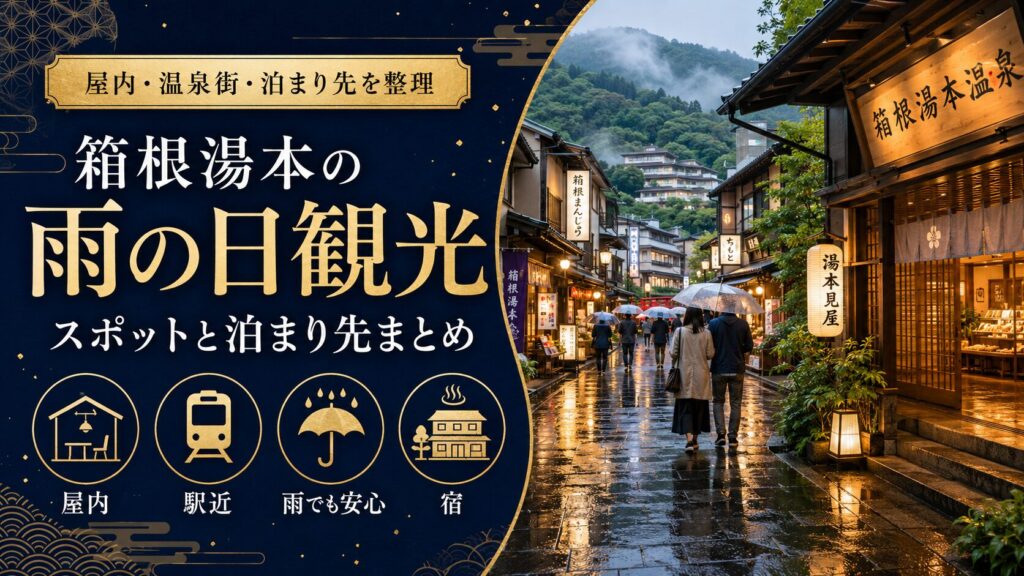 箱根湯本で雨の日に行ける観光スポットと泊まり先まとめ