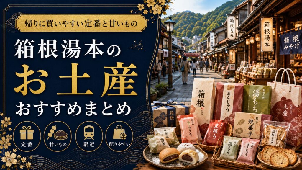 箱根湯本のお土産おすすめまとめ｜帰りに買いやすい定番と甘いもの