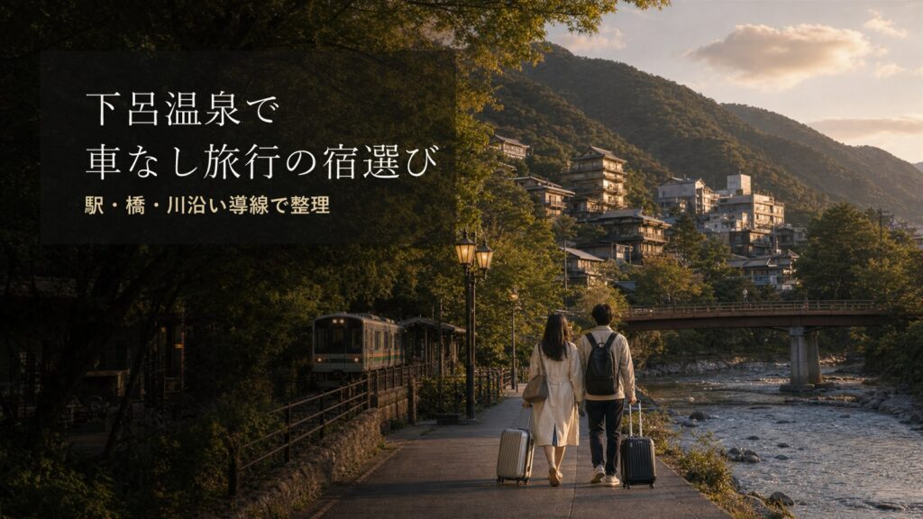 下呂温泉で車なし旅行に向く宿泊エリアまとめ
