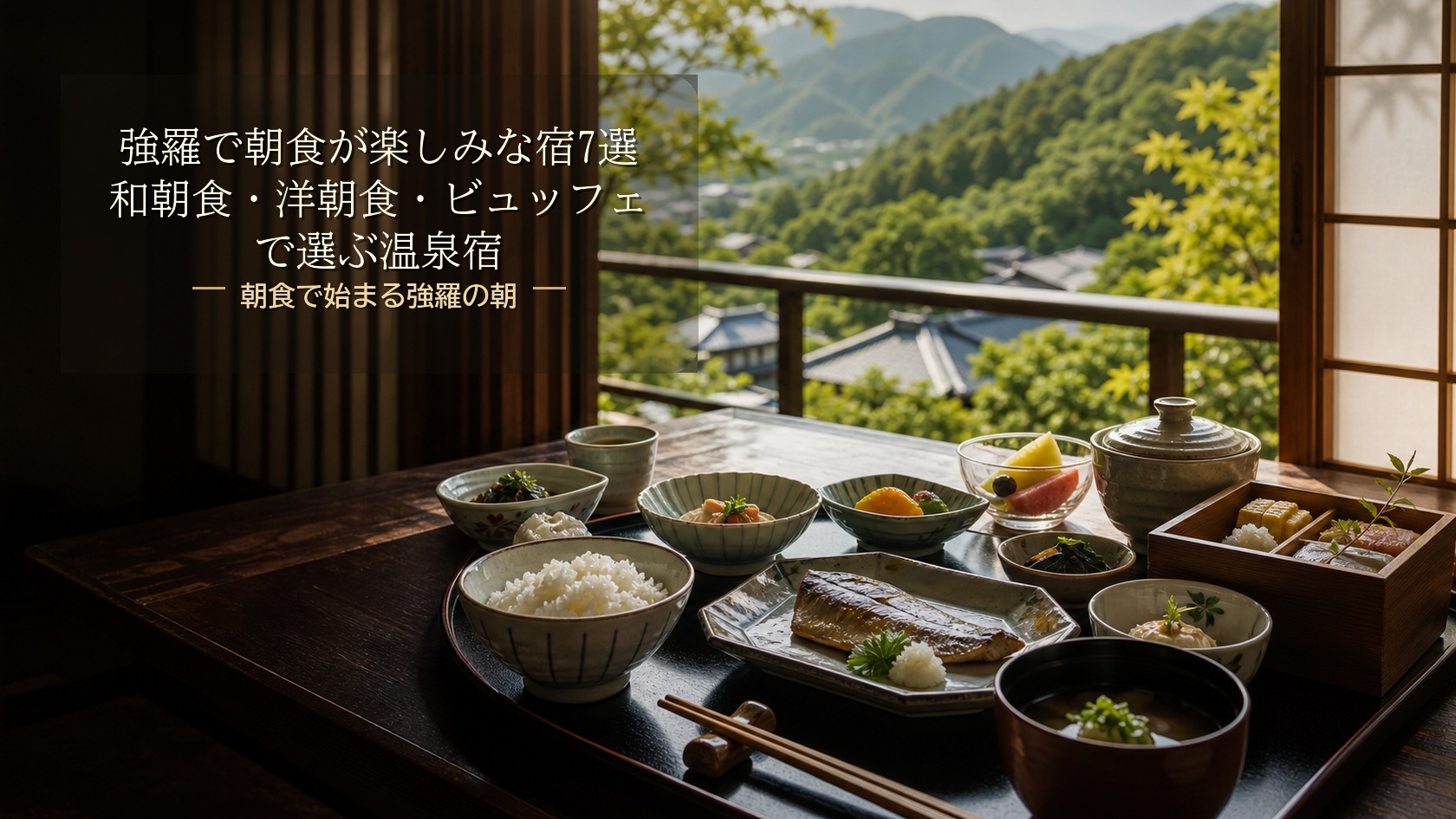 強羅で朝食が楽しみな宿7選｜和朝食・洋朝食・ビュッフェで選ぶ温泉宿のアイキャッチ画像