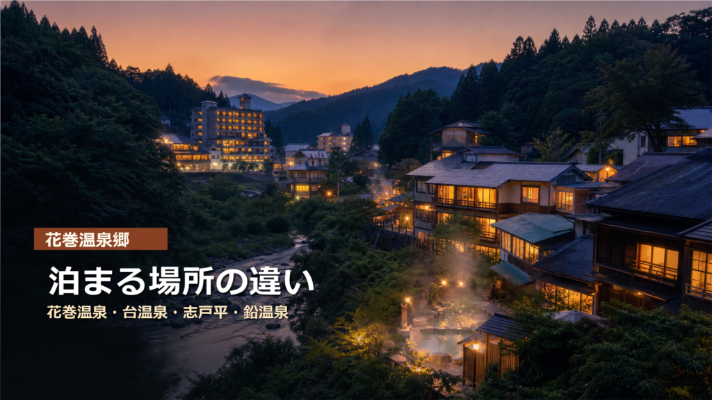 花巻温泉郷でどこに泊まる？花巻温泉・台温泉・志戸平・鉛温泉の違い