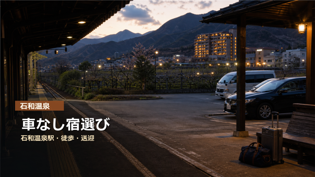 石和温泉を車なしで楽しむ宿選び|石和温泉駅・徒歩・送迎で選ぶ