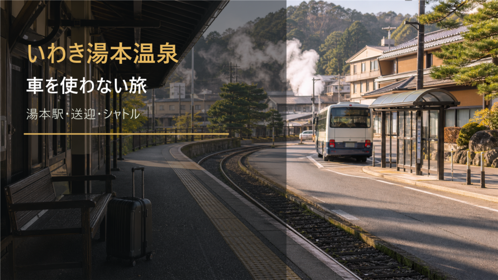 いわき湯本温泉で車なし旅行に向く宿泊エリアまとめ
