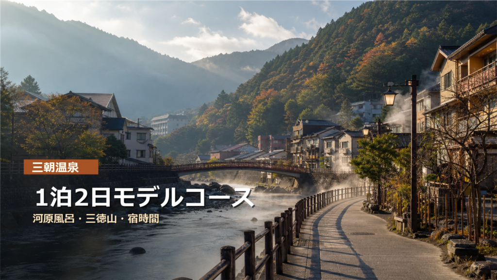 三朝温泉1泊2日モデルコース｜河原風呂・三徳山・宿時間を楽しむ