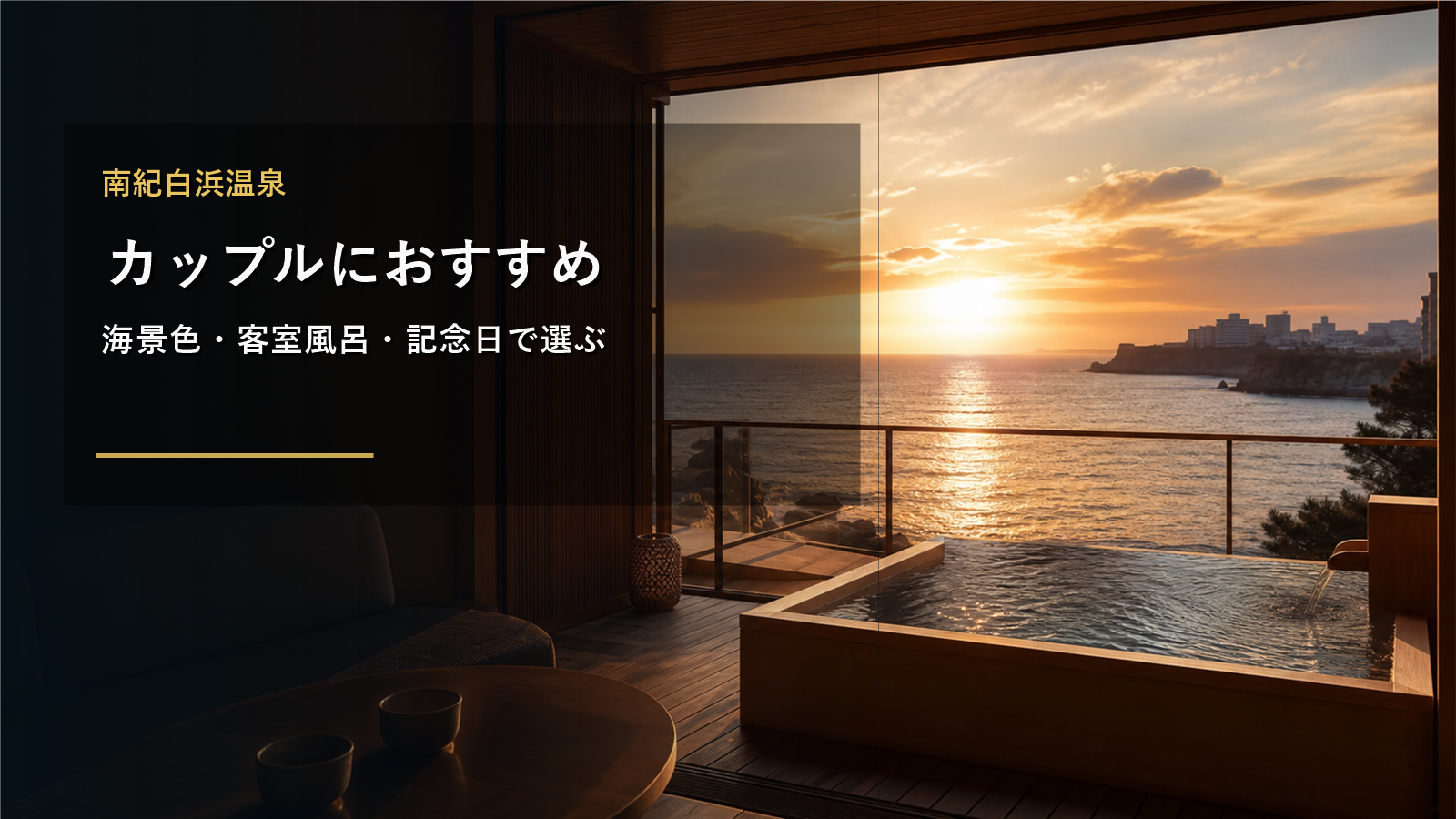 南紀白浜温泉のカップル旅行を示す文字入りアイキャッチ