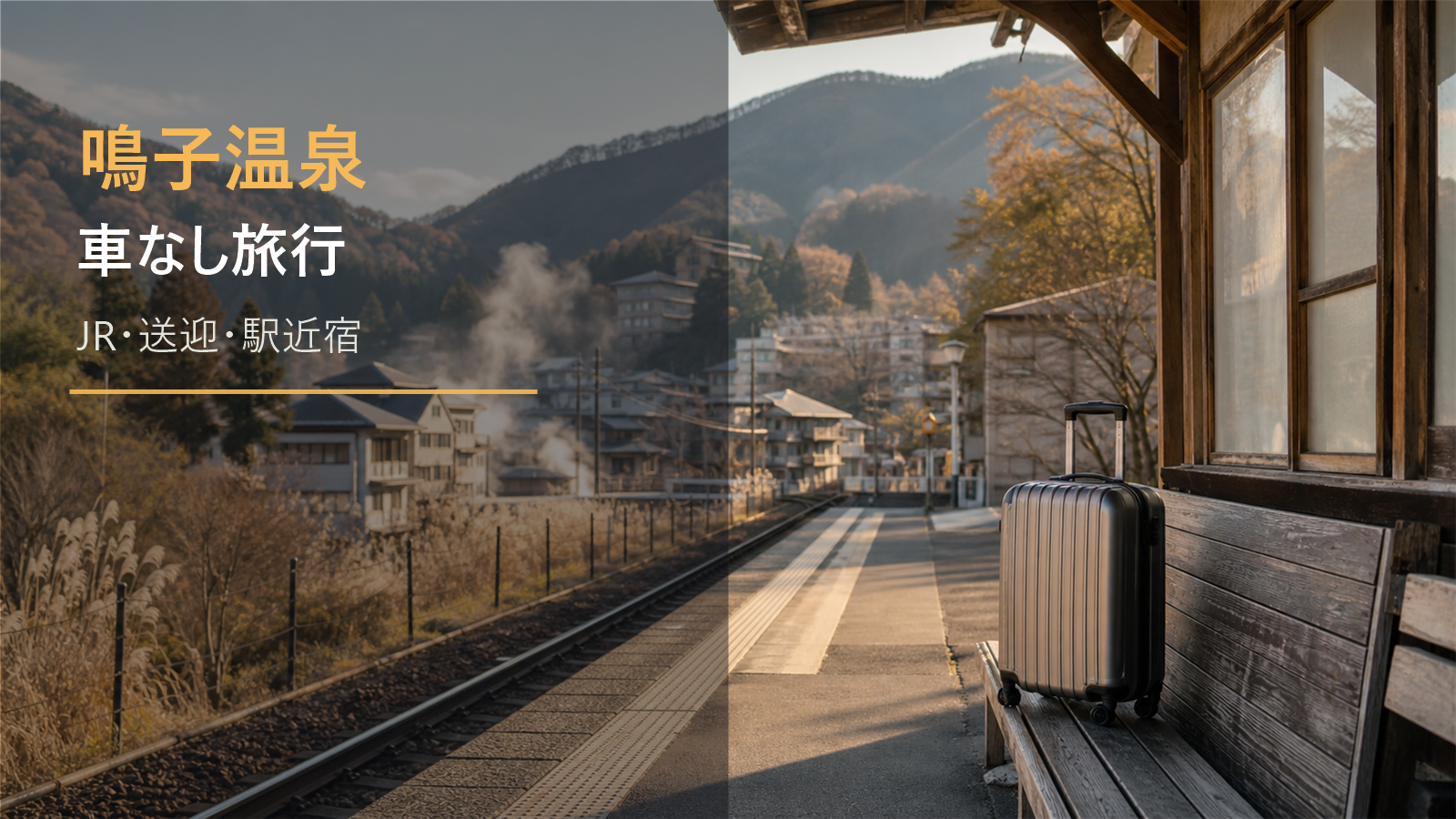鳴子温泉の車なし旅行を示す文字入りアイキャッチ