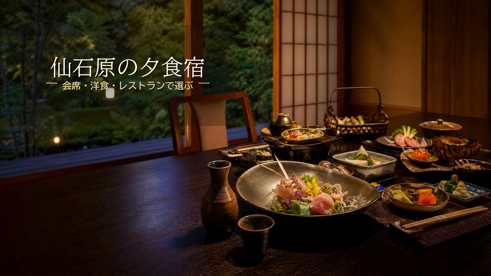 仙石原で夕食が楽しみな宿7選のアイキャッチ