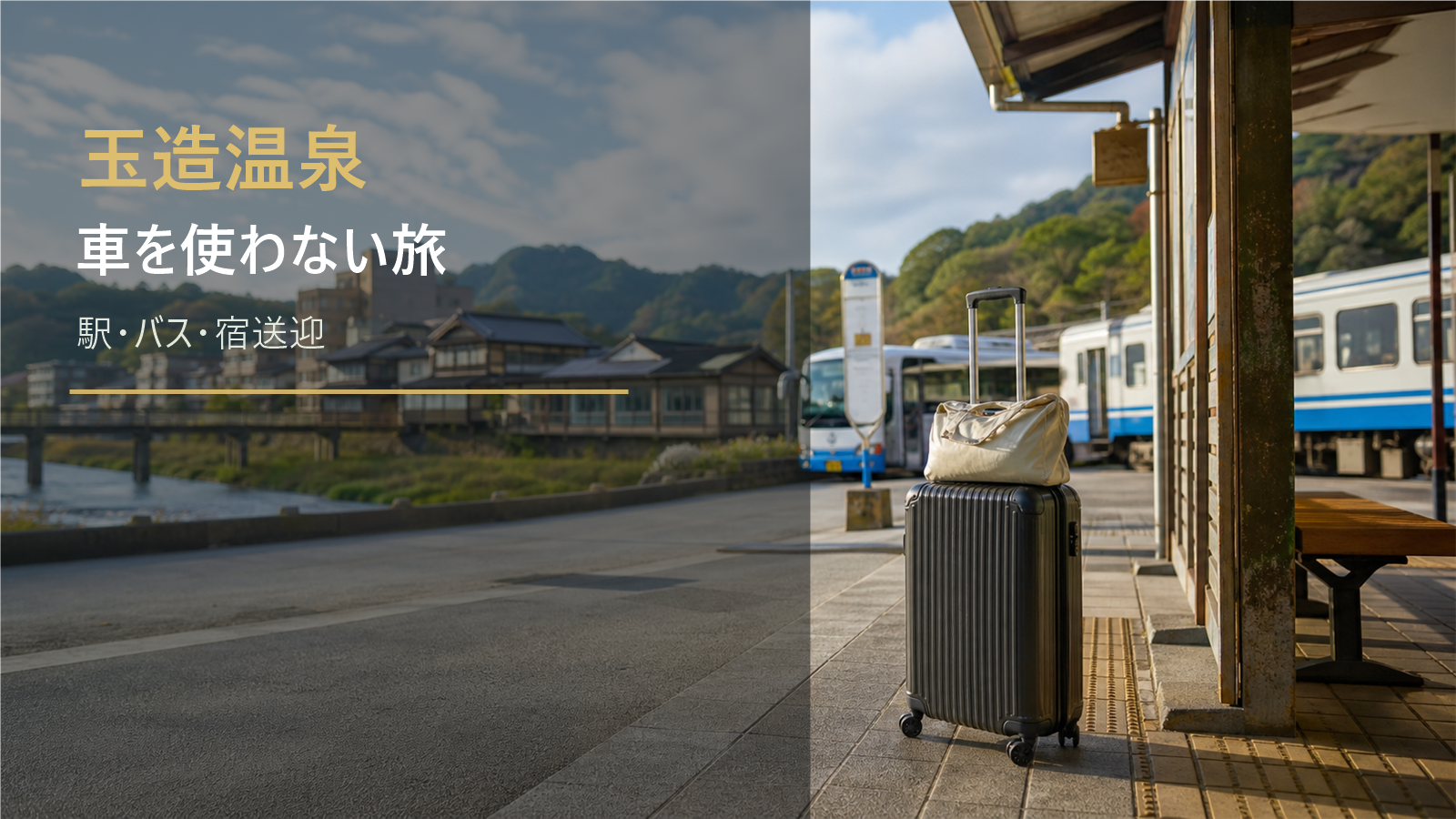 玉造温泉の車なし旅行を示す文字入りアイキャッチ