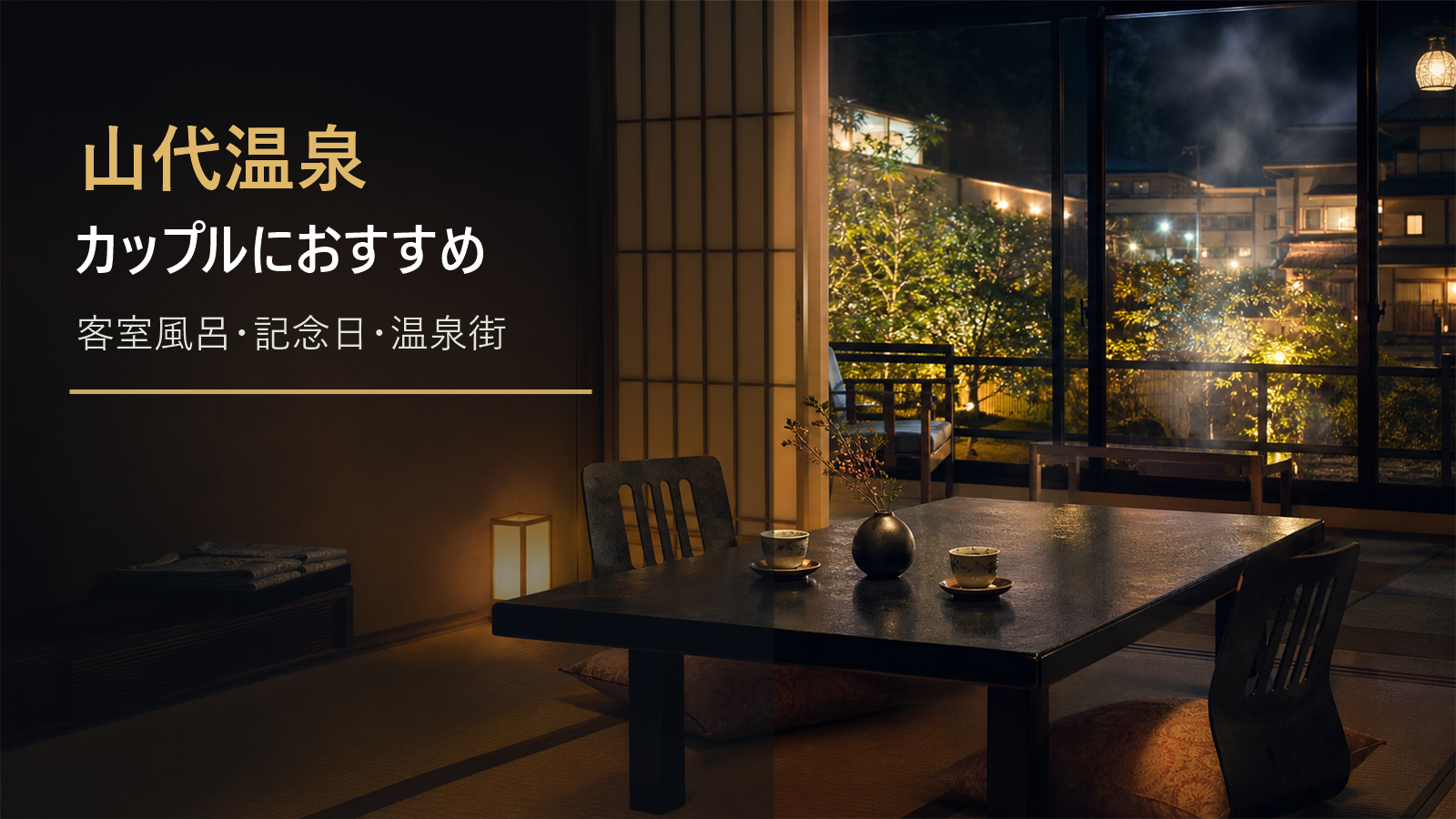 山代温泉のカップル旅行向け宿を示す文字入りアイキャッチ