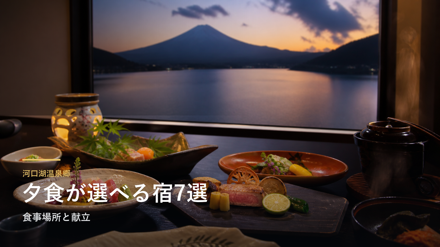 河口湖温泉郷の夕食が楽しみな温泉旅館7選｜食事場所と献立で選ぶ