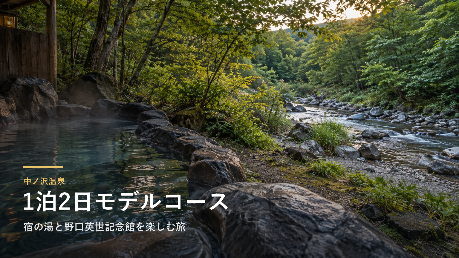 福島・中ノ沢温泉1泊2日モデルコース｜宿の湯と野口英世記念館を楽しむ旅