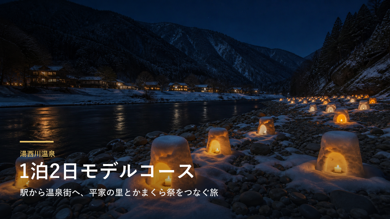 湯西川温泉の1泊2日モデルコース｜駅から温泉街へ、平家の里とかまくら祭をつなぐ旅
