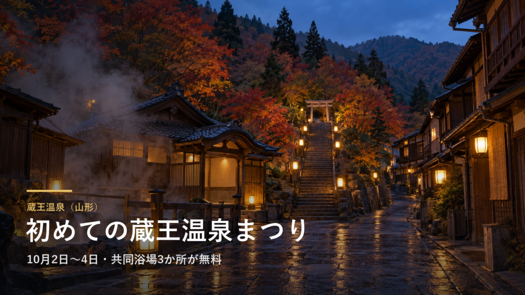 山形・蔵王温泉で初めての温泉まつり、3つの共同浴場が3日間無料になります｜蔵王温泉まつりは10月2日〜4日