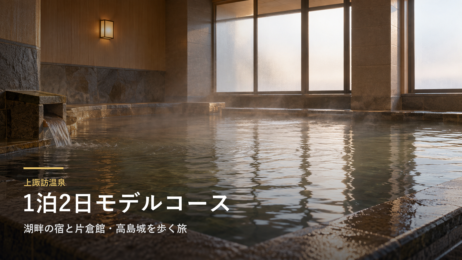 長野・上諏訪温泉1泊2日モデルコース｜湖畔の宿と片倉館・高島城を歩く旅