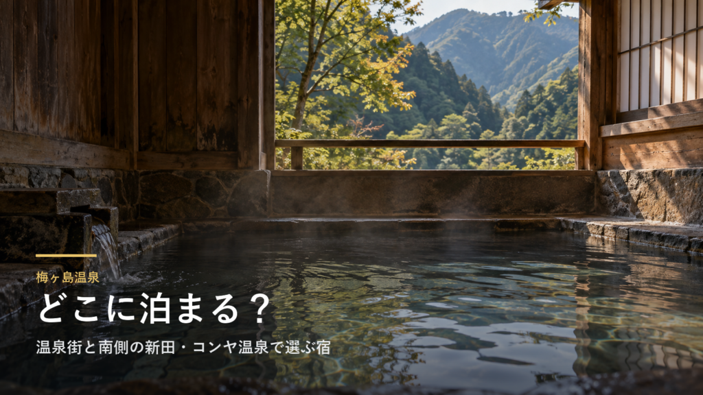 静岡・梅ヶ島温泉エリアガイド|温泉街と南側の新田・コンヤ温泉で選ぶ宿
